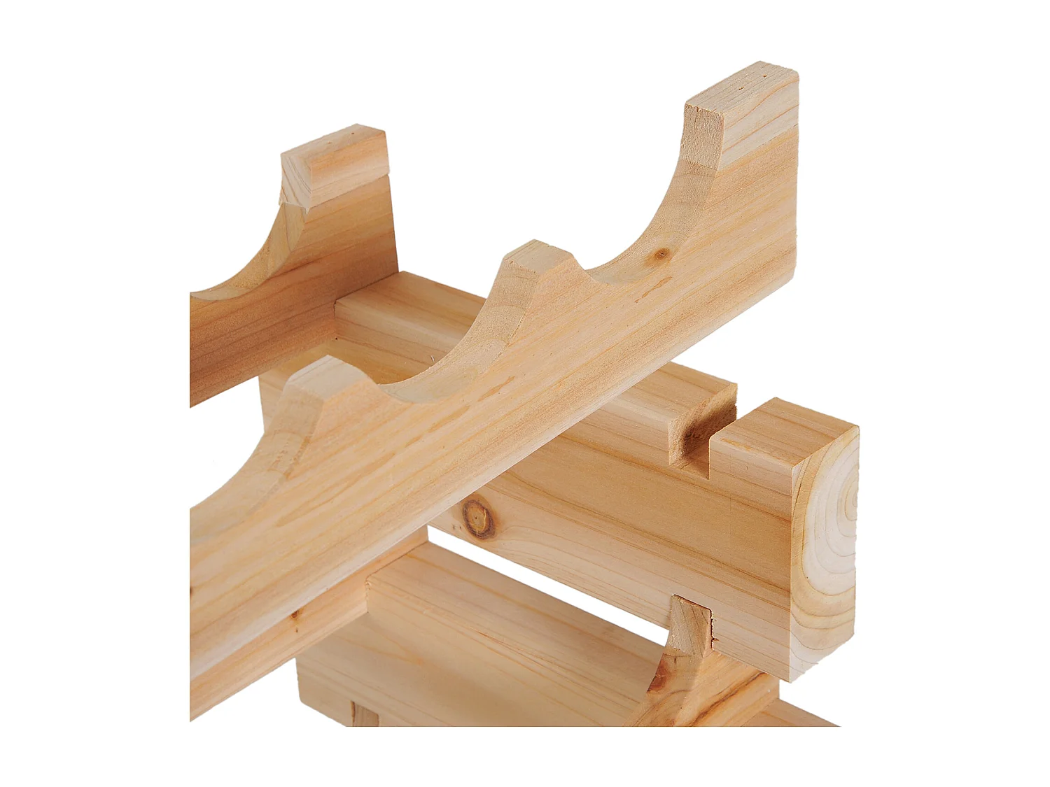 Étagère à bouteilles casier à vin range bouteilles horizontal 6 niveaux 72 bouteilles max. dim. 114L x 28l x 80H cm bois de pin massif