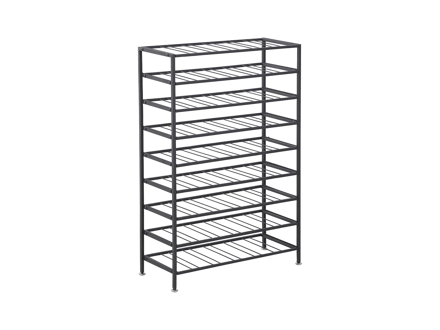 Étagère à vin rack pour bouteilles range-bouteilles capacité 54 bouteilles dim. 63L x 25l x 91H cm métal noir