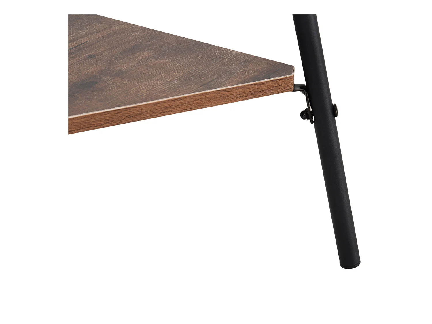 HOMCOM Porte-manteau trépied style industriel branches 2 étagères + 6 patères dim. 52L x 46l x 182H cm métal noir panneaux particules boisés