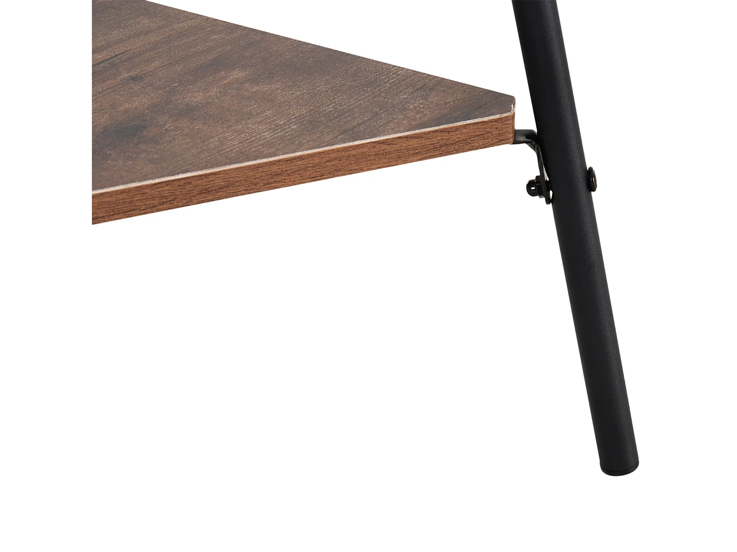 HOMCOM Porte-manteau trépied style industriel branches 2 étagères + 6 patères dim. 52L x 46l x 182H cm métal noir panneaux particules boisés