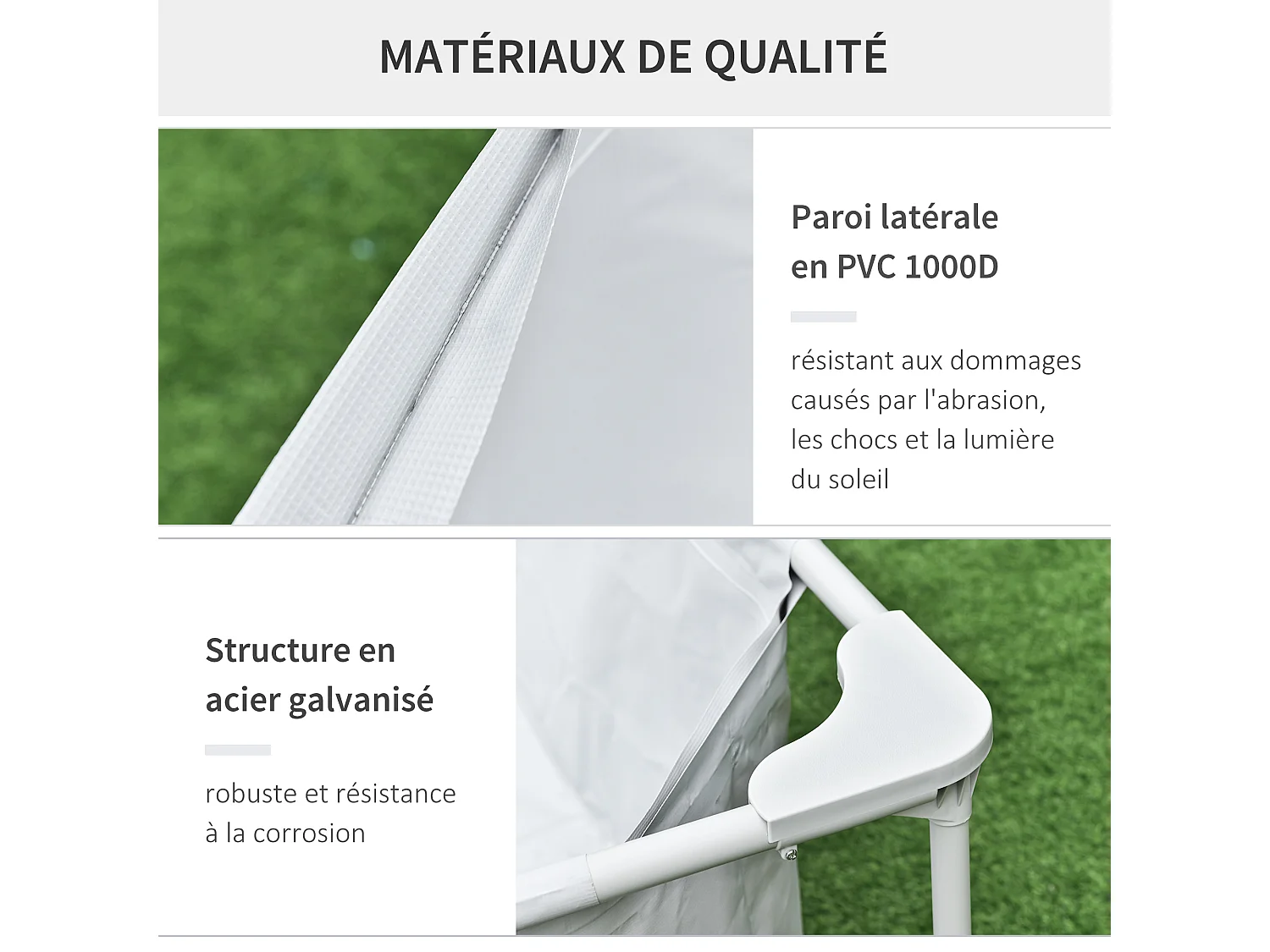 Piscine tubulaire hors sol rectangulaire cadre en métal avec filtre 252L x 152l x 65H cm gris