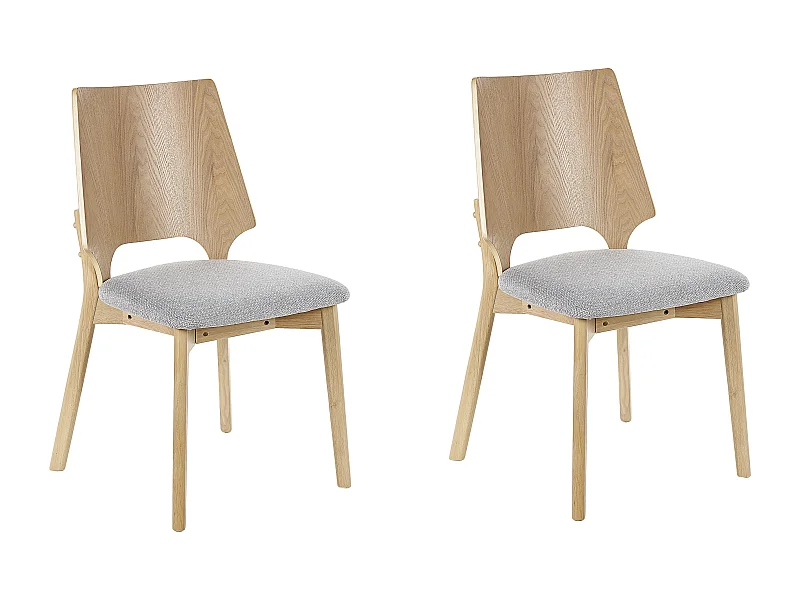 Set di 2 sedie da pranzo ABEE Legno chiaro