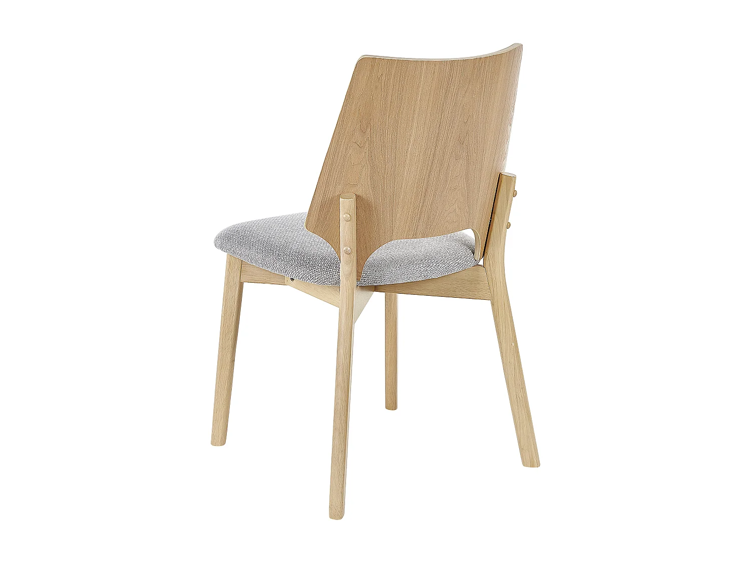 Lot de 2 chaises de salle à manger ABEE Marron clair