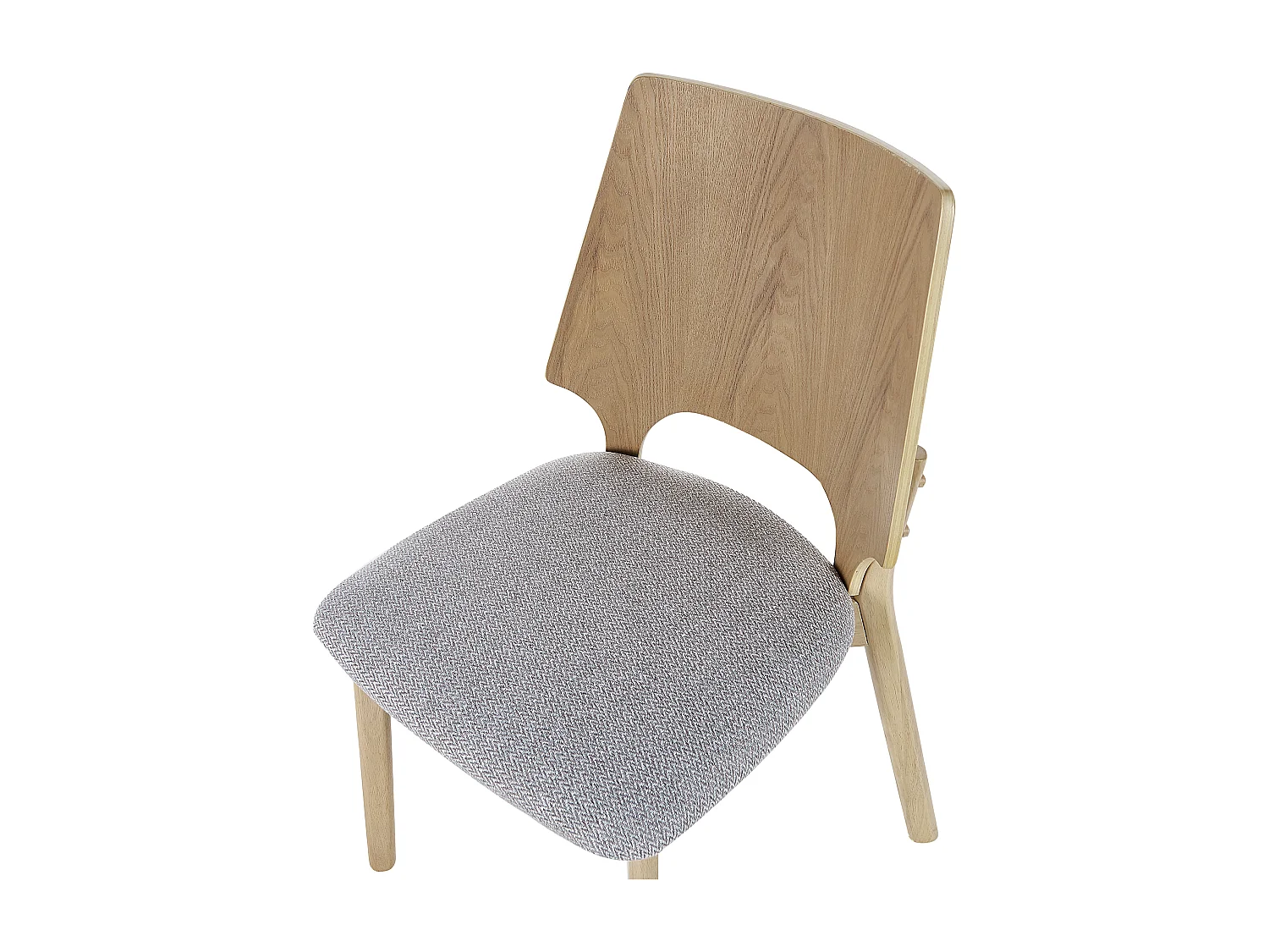 Lot de 2 chaises de salle à manger ABEE Marron clair