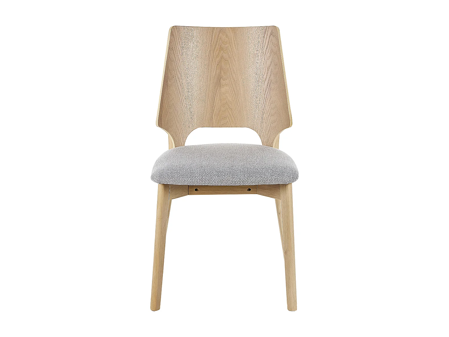 Lot de 2 chaises de salle à manger ABEE Marron clair