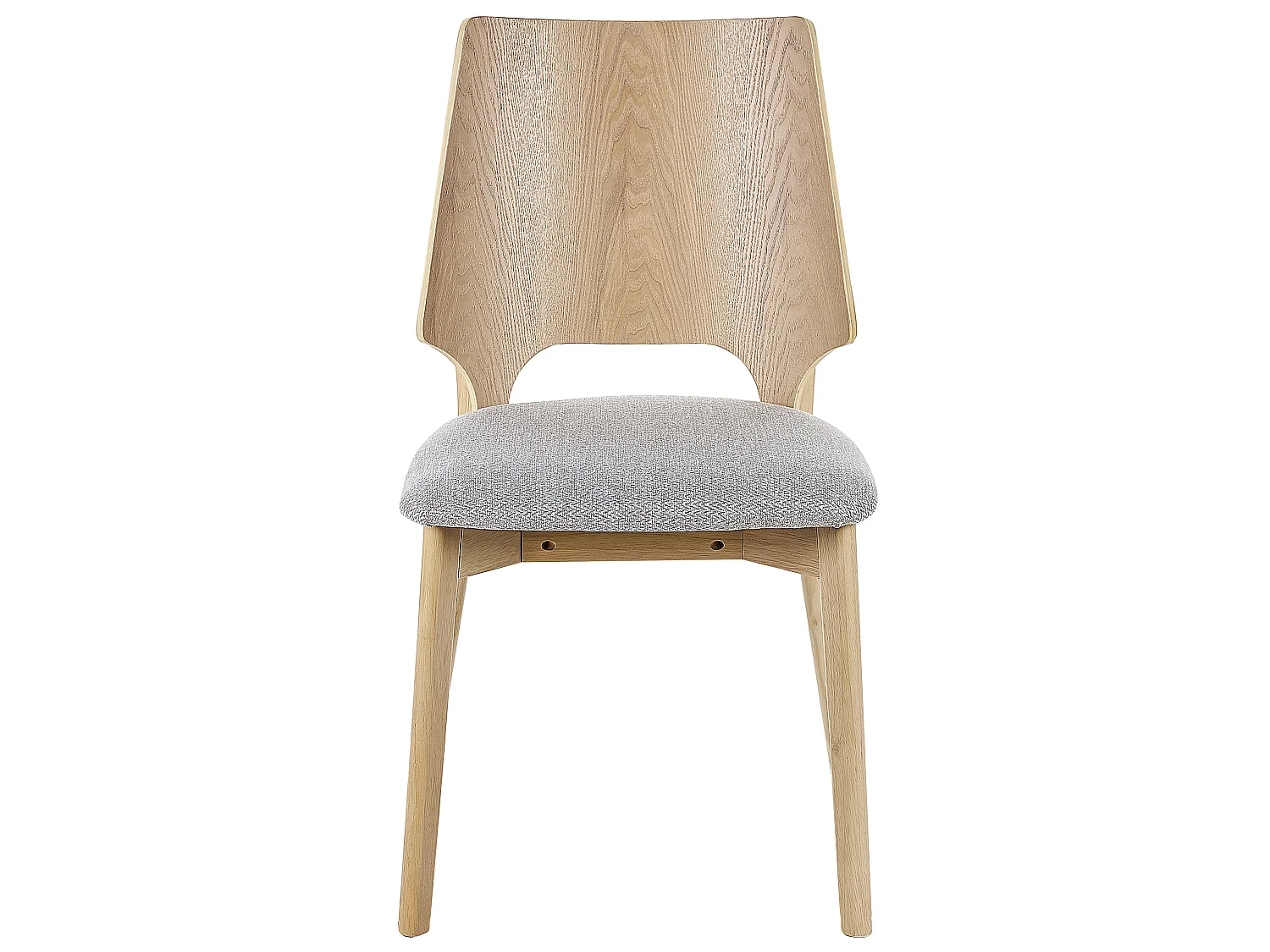 Lot de 2 chaises de salle à manger ABEE Marron clair