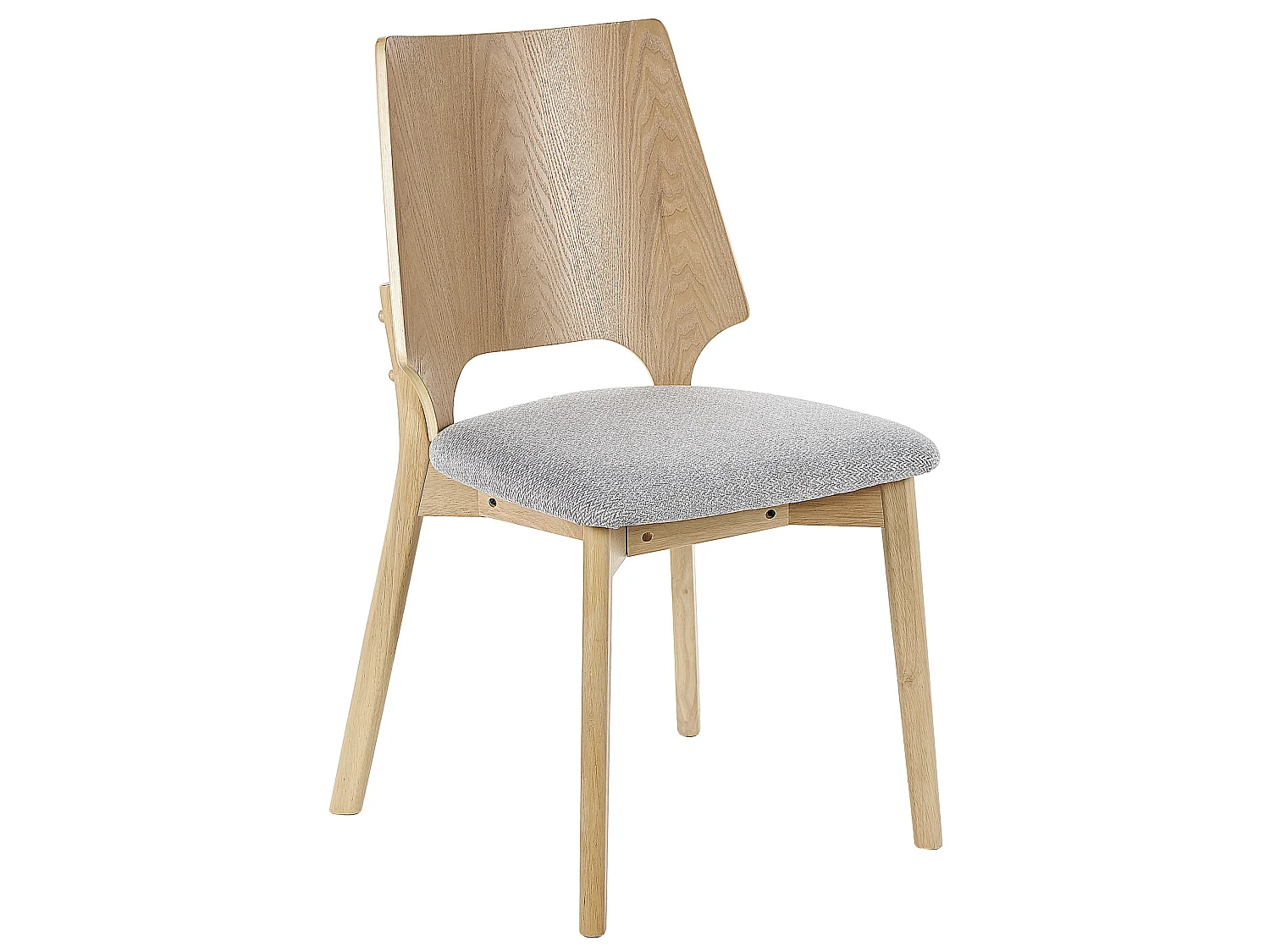 Lot de 2 chaises de salle à manger ABEE Marron clair