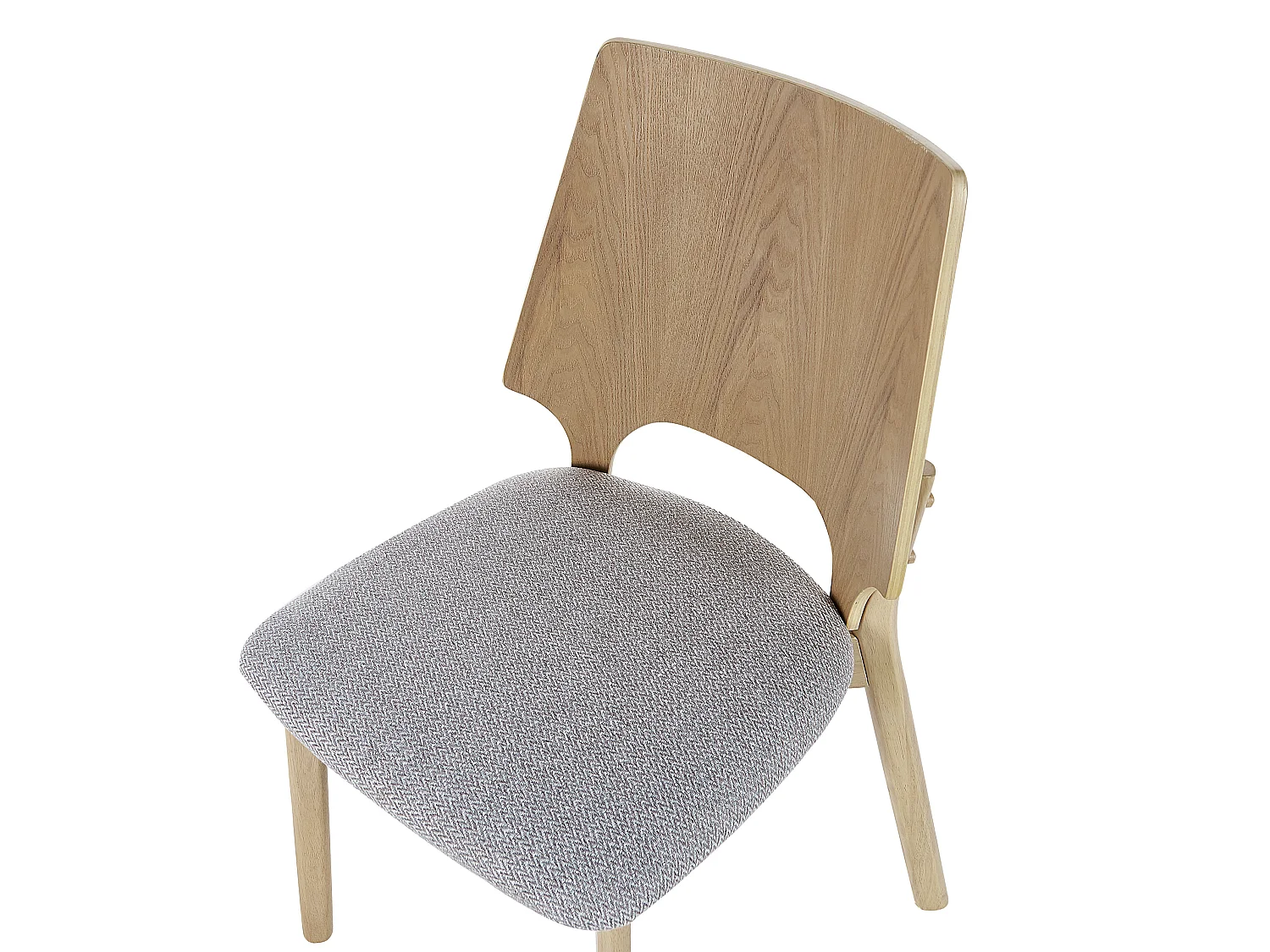 Lot de 2 chaises de salle à manger ABEE Marron clair