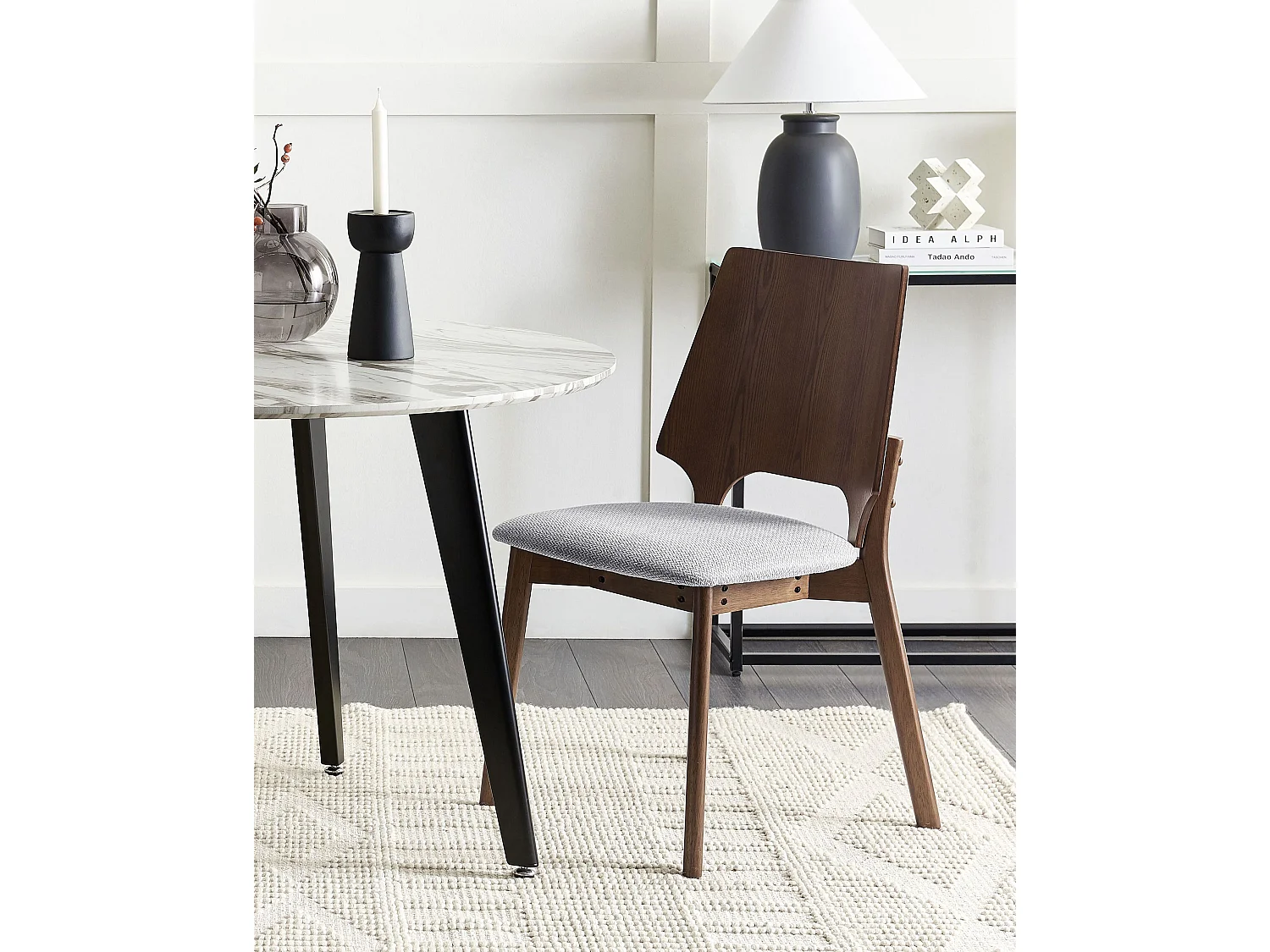 Set van 2 eetkamerstoelen ABEE Grijs
