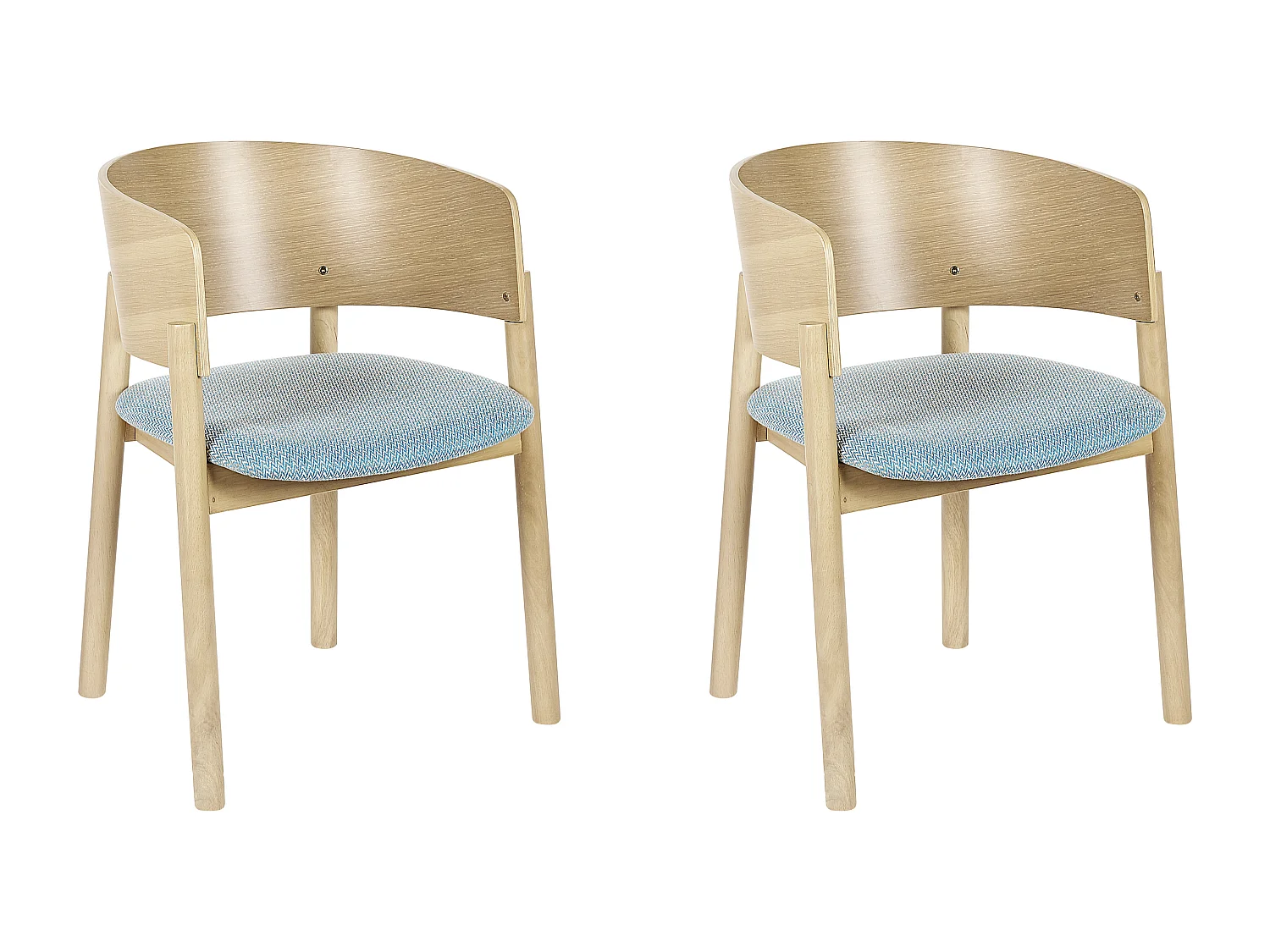 Set van 2 eetkamerstoelen MARIKANA Hout Lichte houtkleur