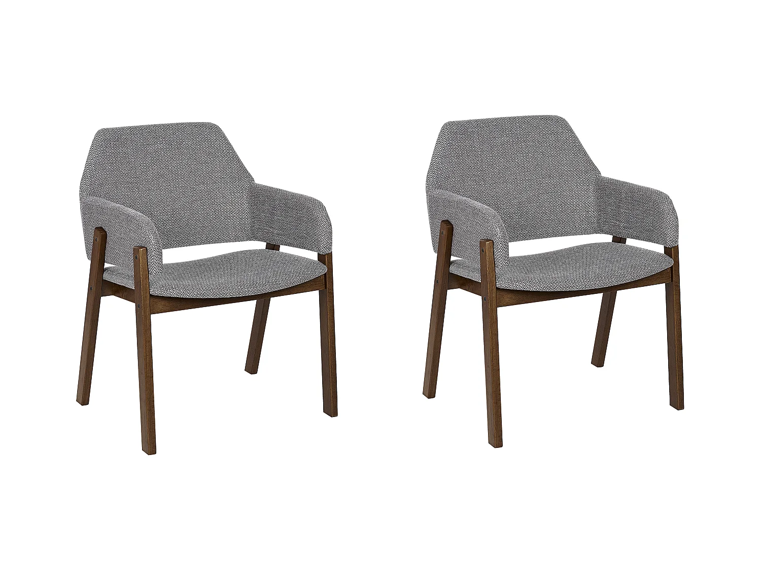 Lot de 2 chaises de salle à manger ALBION Gris