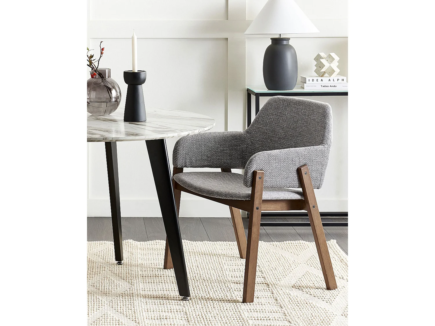 Set di 2 sedie da pranzo ALBION Grigio