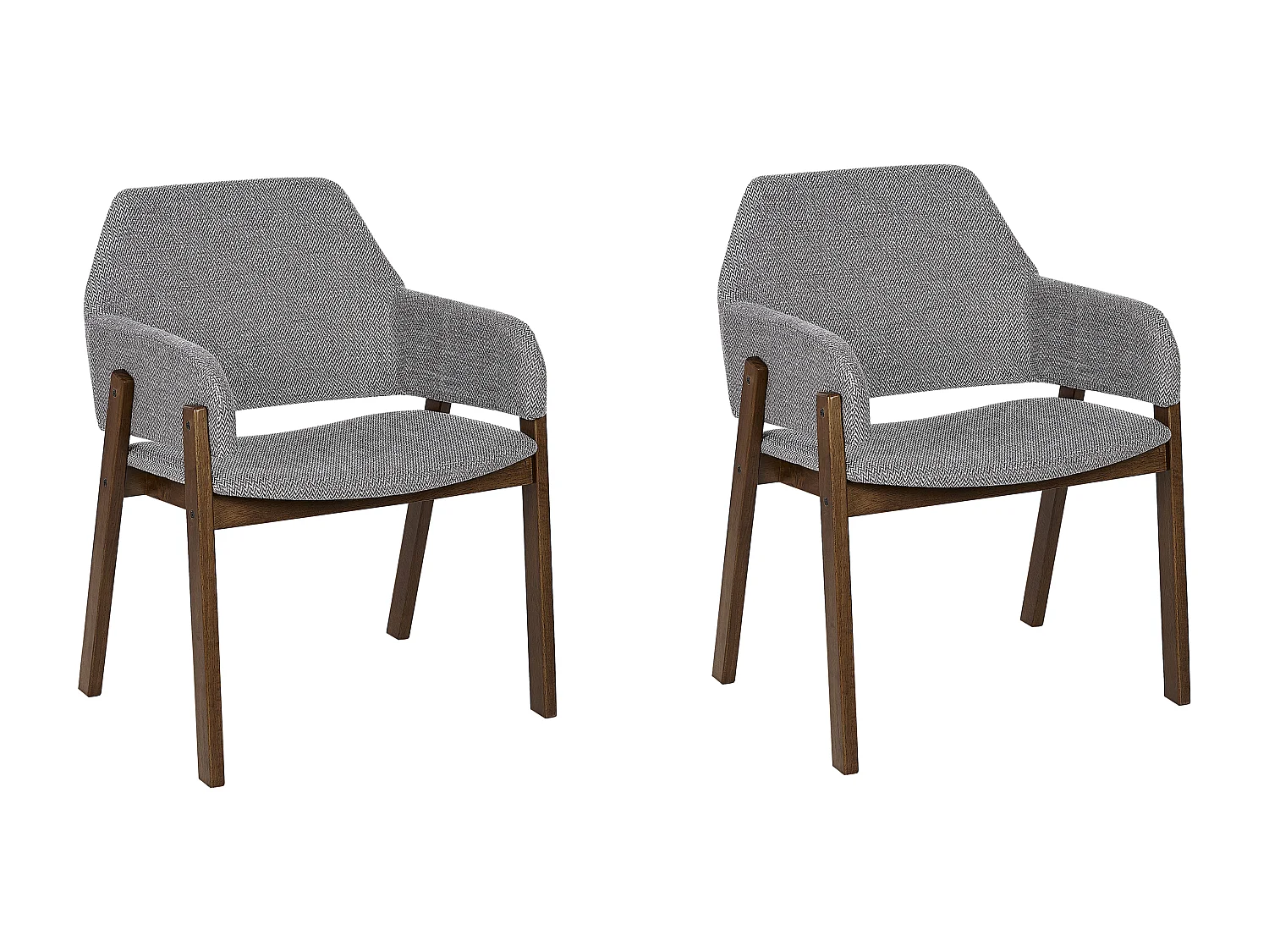 Set van 2 eetkamerstoelen ALBION Grijs