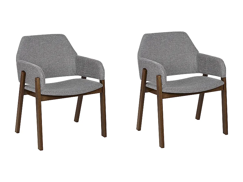 Conjunto de 2 cadeiras de jantar ALBION Cinzento