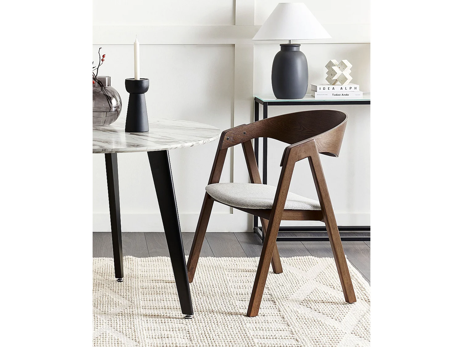 Zestaw 2 krzeseł do jadalni YUBA Drewno Jasnoszary