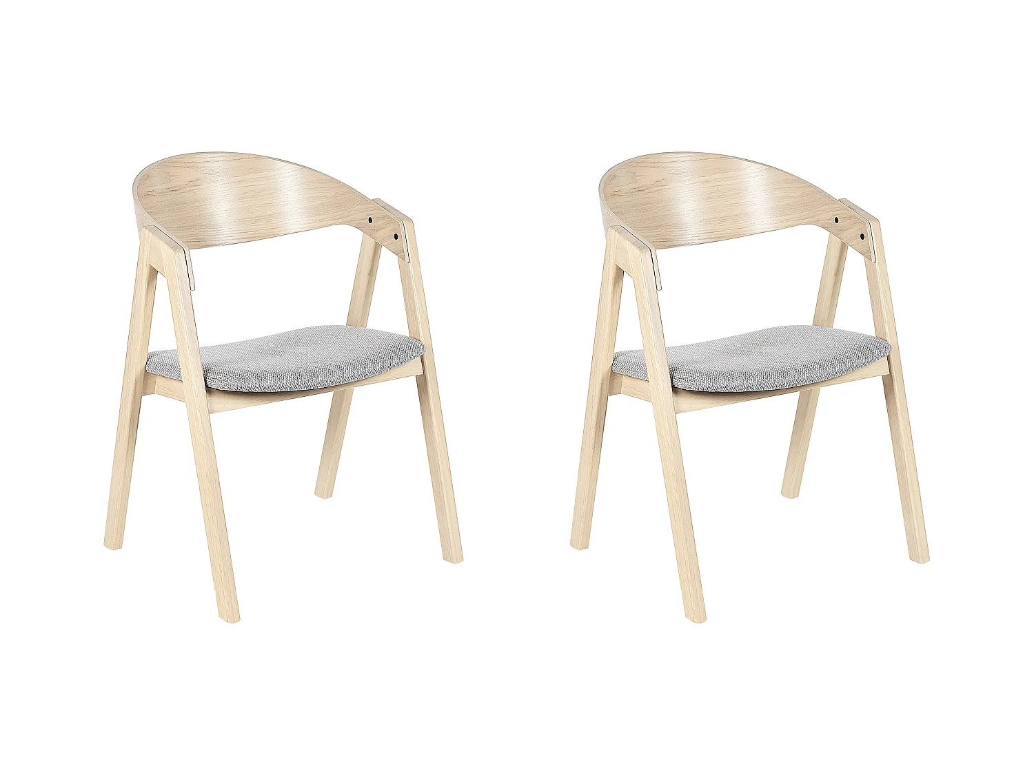 Set di 2 sedie da pranzo YUBA Legno Grigio chiaro