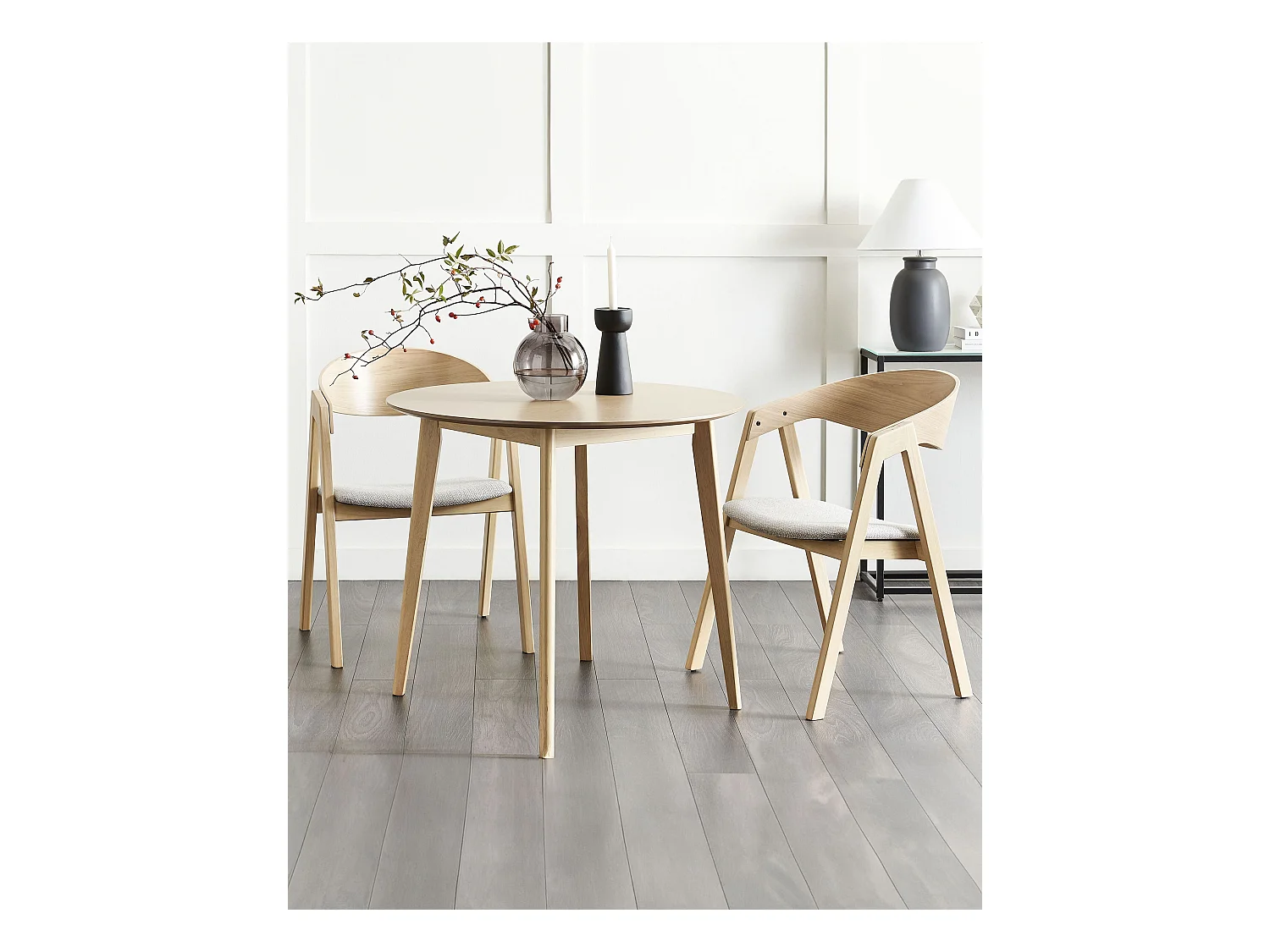 Set di 2 sedie da pranzo YUBA Legno Grigio chiaro