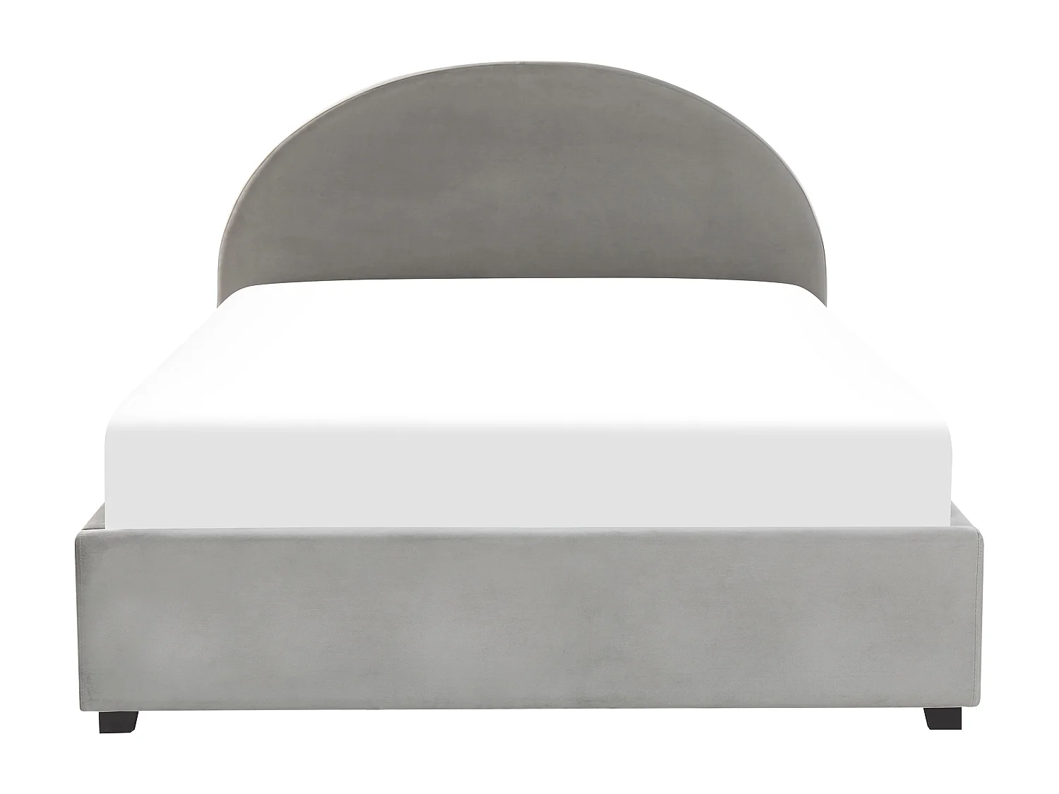 Bed met opbergruimte Fluweel VAUCLUSE 160 x 200 cm Lichtgrijs