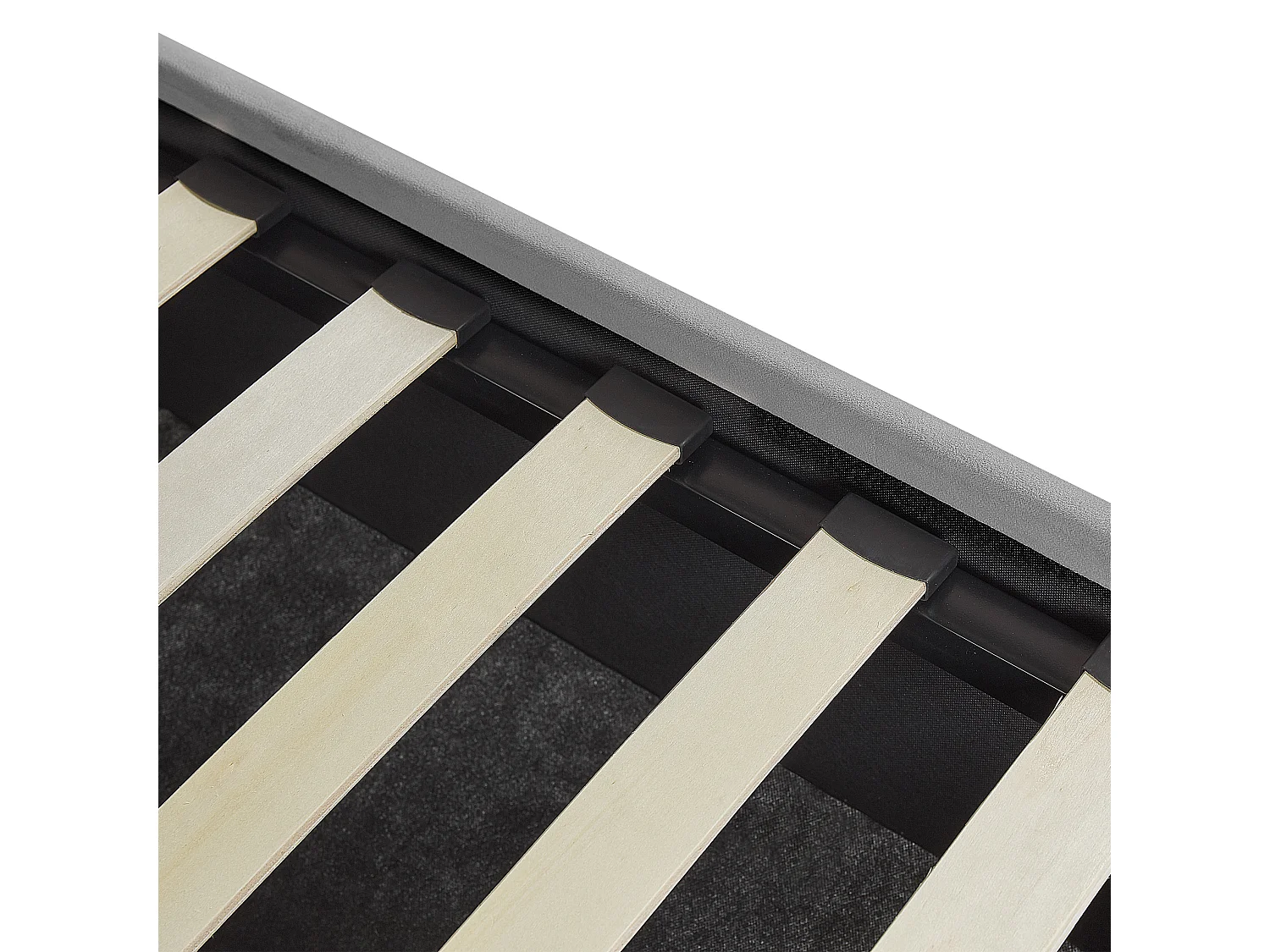 Bed met opbergruimte Fluweel VAUCLUSE 160 x 200 cm Lichtgrijs