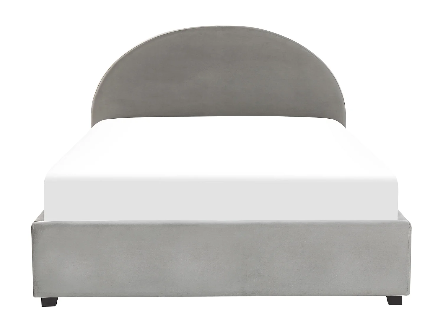 Bed met opbergruimte Fluweel VAUCLUSE 160 x 200 cm Lichtgrijs