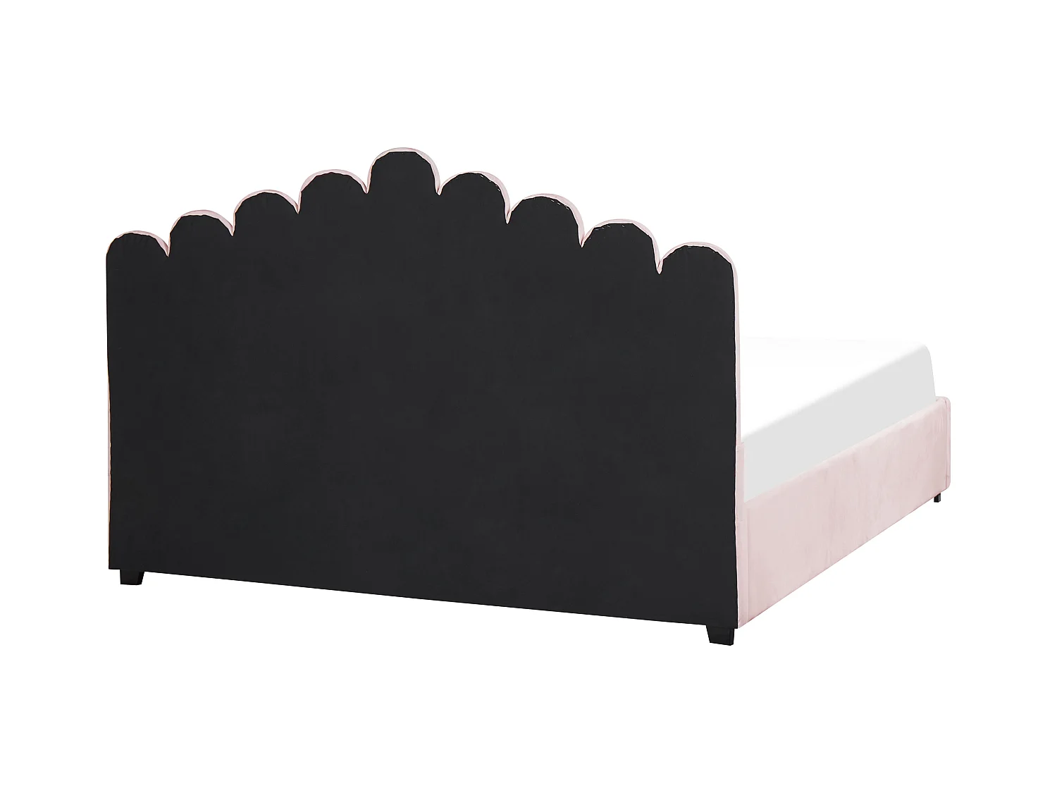 Bed met opbergruimte Fluweel VINCENNES 180 x 200 cm Pastelroze