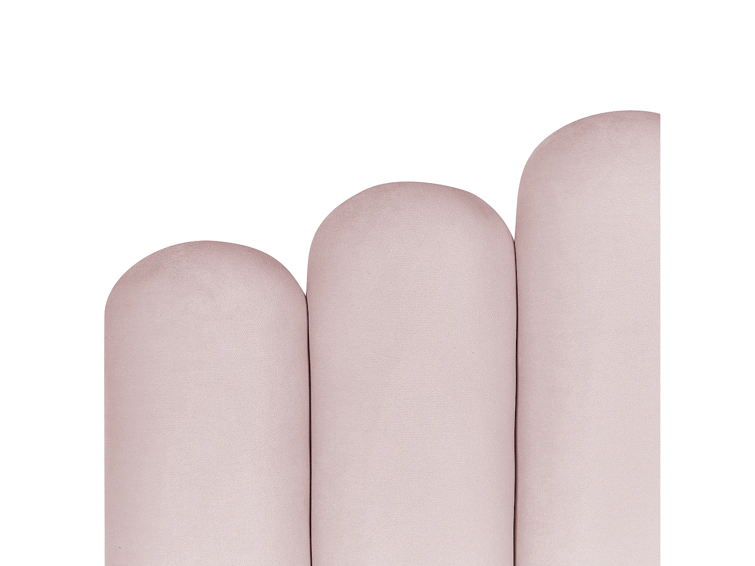 Lit ottoman Velours VINCENNES 180 x 200 cm Rose pastel