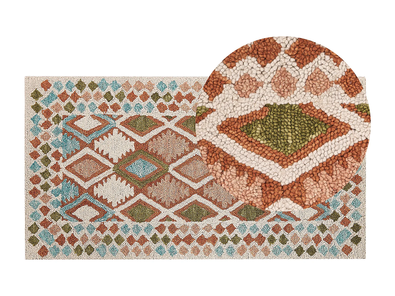 Tappeto lana multicolore 80 x 150 cm ERMENEK