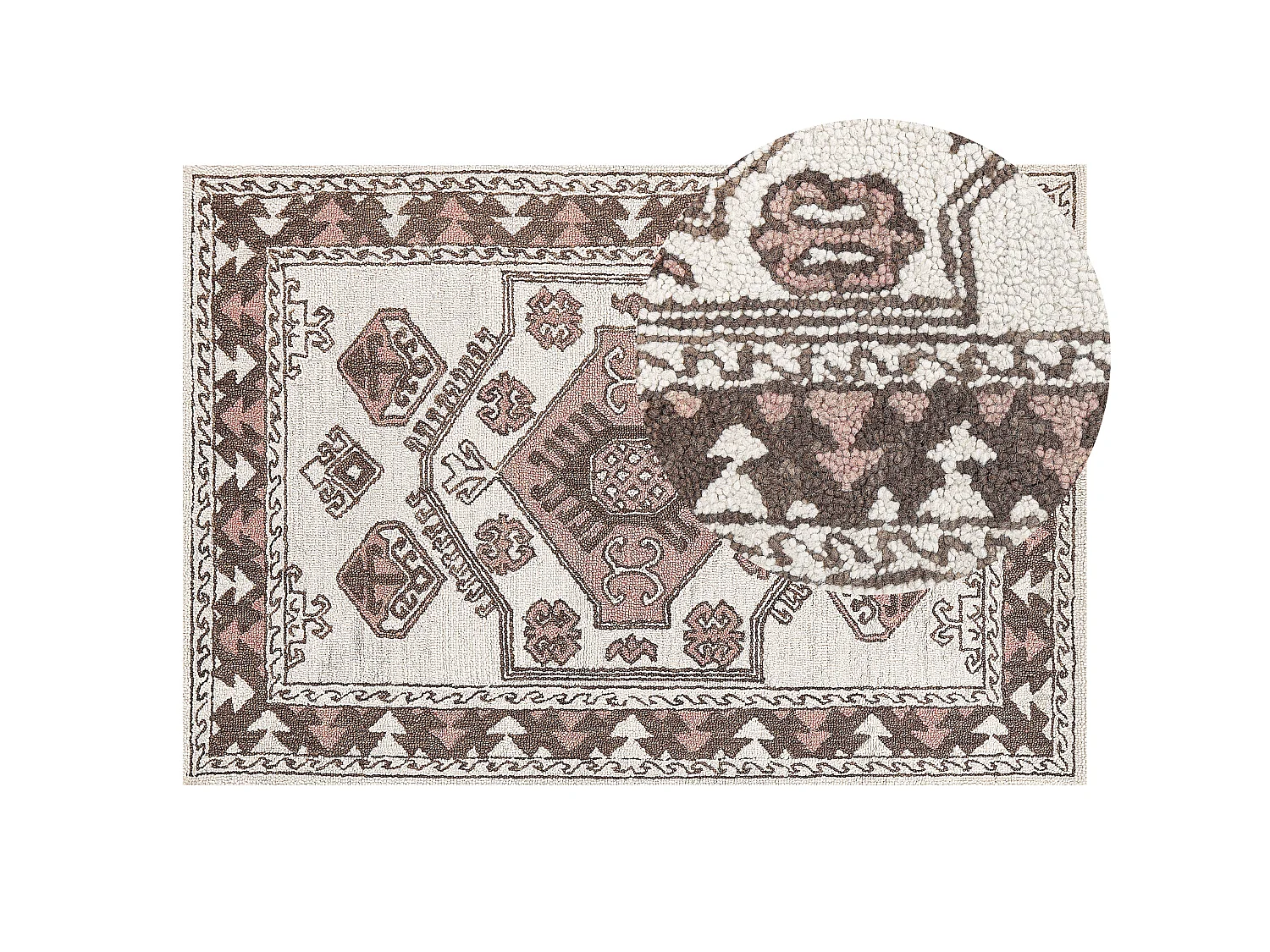 Vloerkleed wol meerkleurig 140 x 200 cm TOMARZA