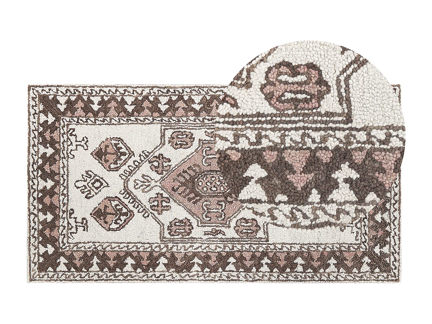 Dywan wełniany 80 x 150 cm wielokolorowy TOMARZA