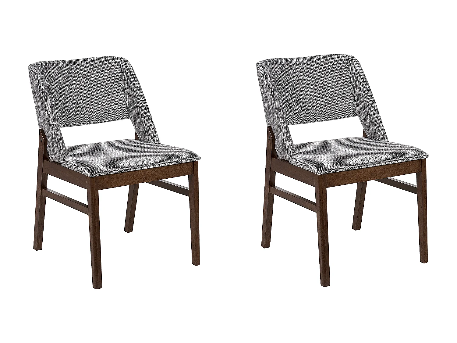 Lot de 2 chaises de salle à manger BELLA Gris clair