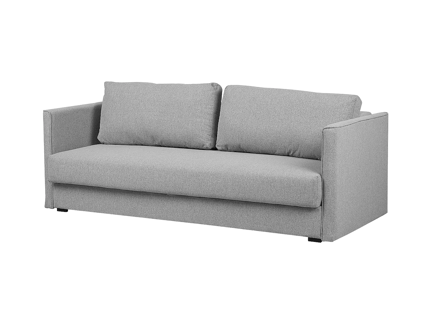 3-Sitzer Schlafsofa Stoff grau mit Bettkasten flachen Armlehnen geradlinig Eksjo
