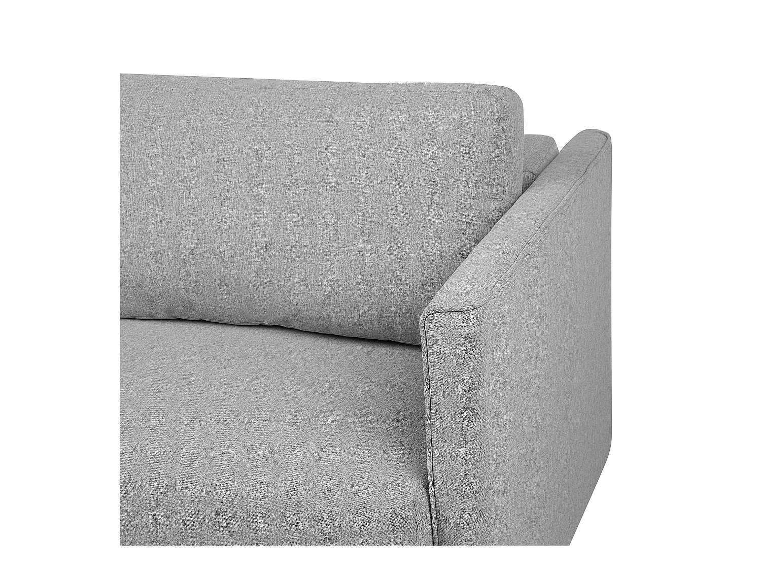 3-Sitzer Schlafsofa Stoff grau mit Bettkasten flachen Armlehnen geradlinig Eksjo