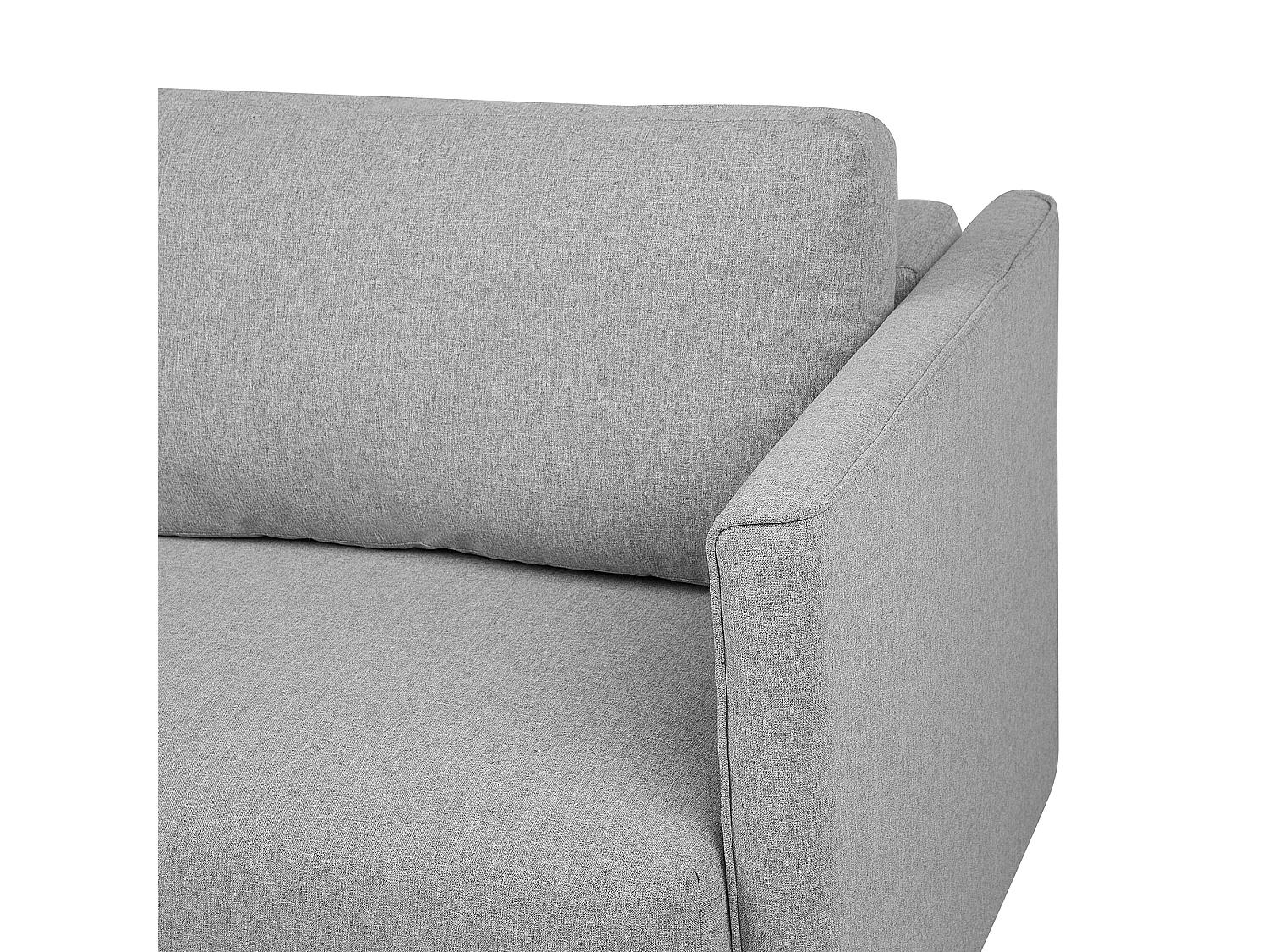 3-Sitzer Schlafsofa Stoff grau mit Bettkasten flachen Armlehnen geradlinig Eksjo