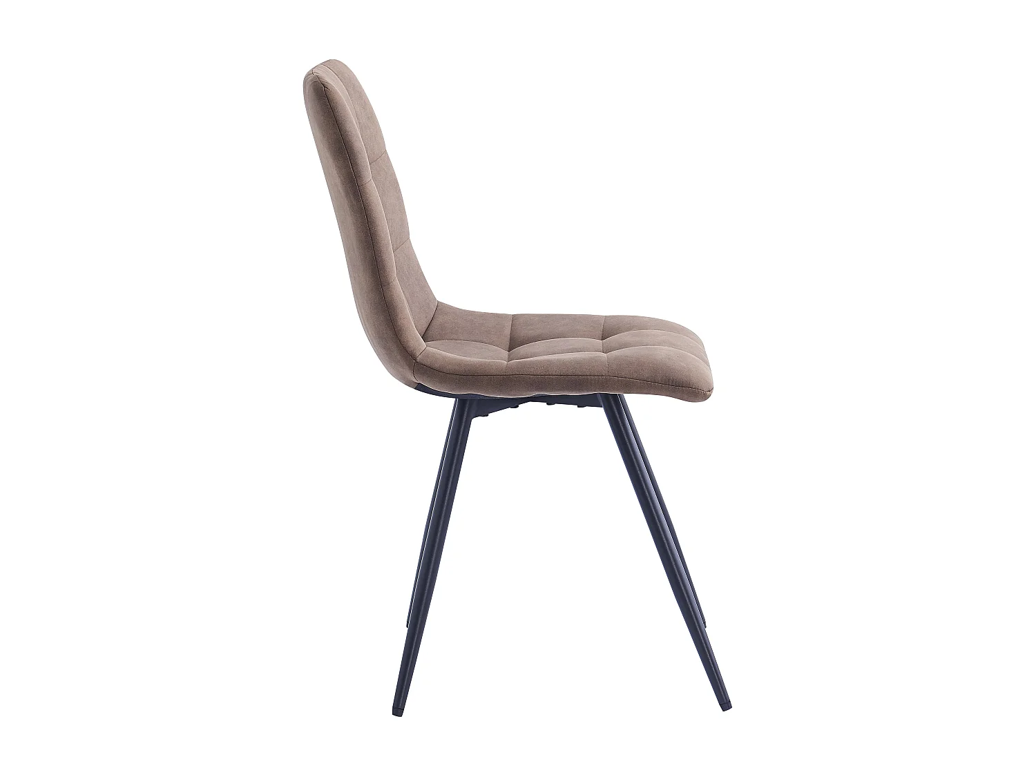 Lot de 2 chaises scandinaves en métal et simili marron