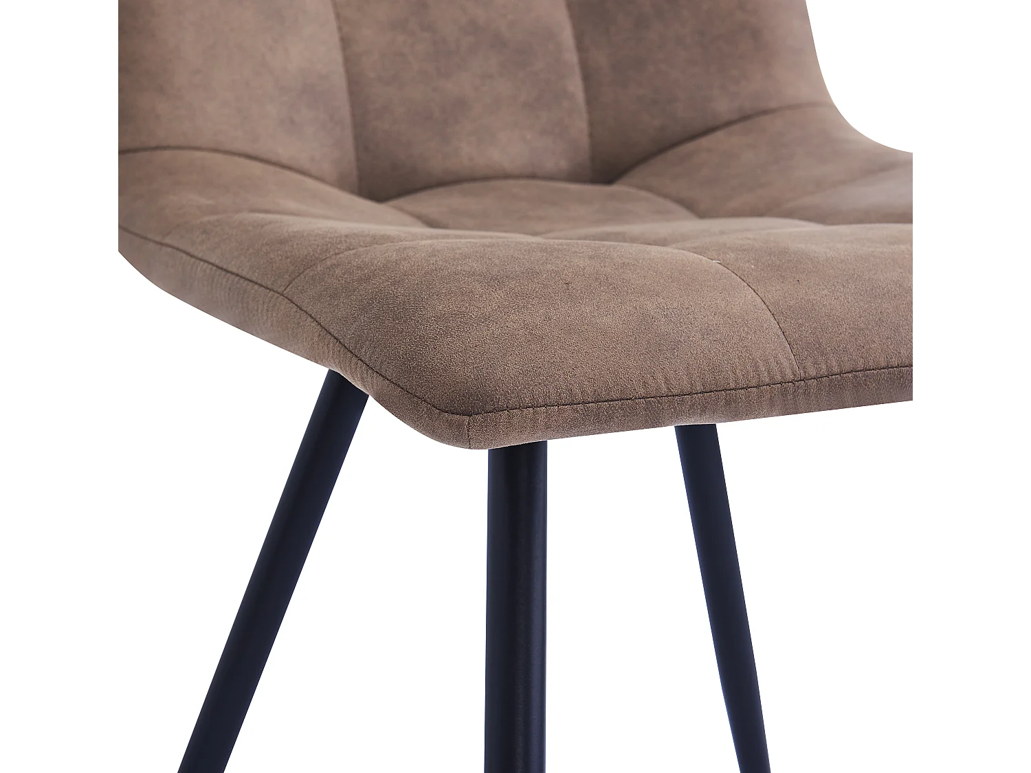 Lot de 2 chaises scandinaves en métal et simili marron