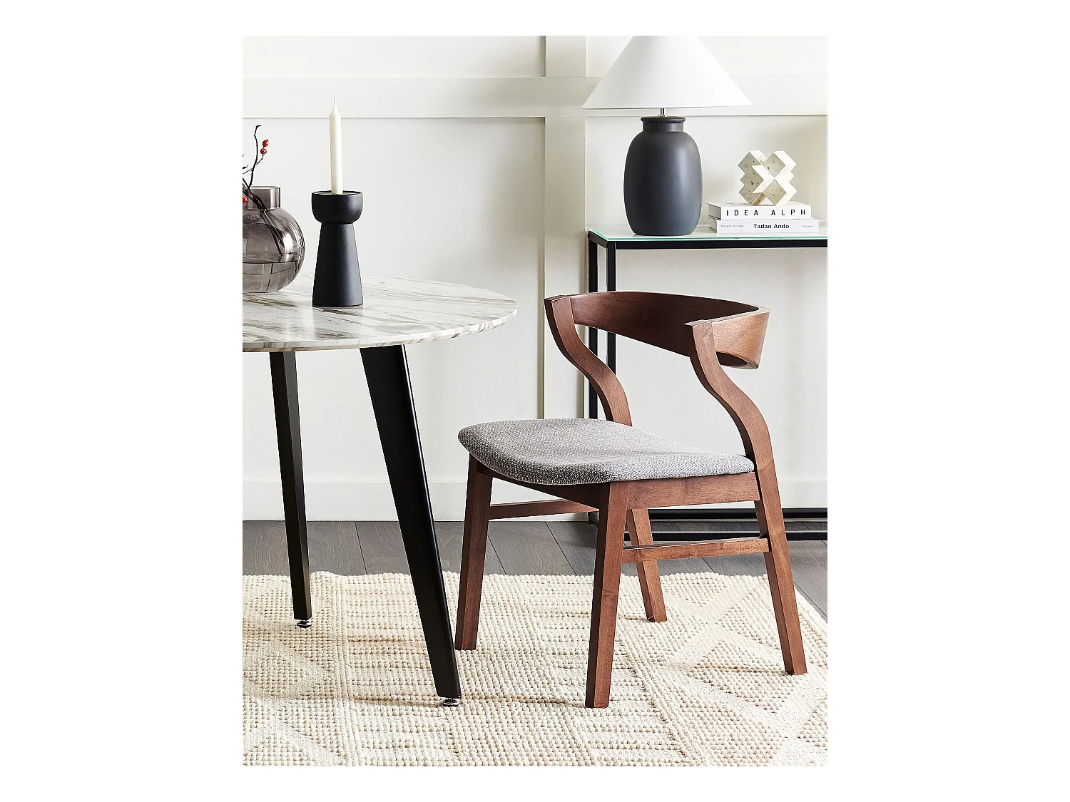 Lot de 2 chaises de salle à manger MAROA Bois Gris clair