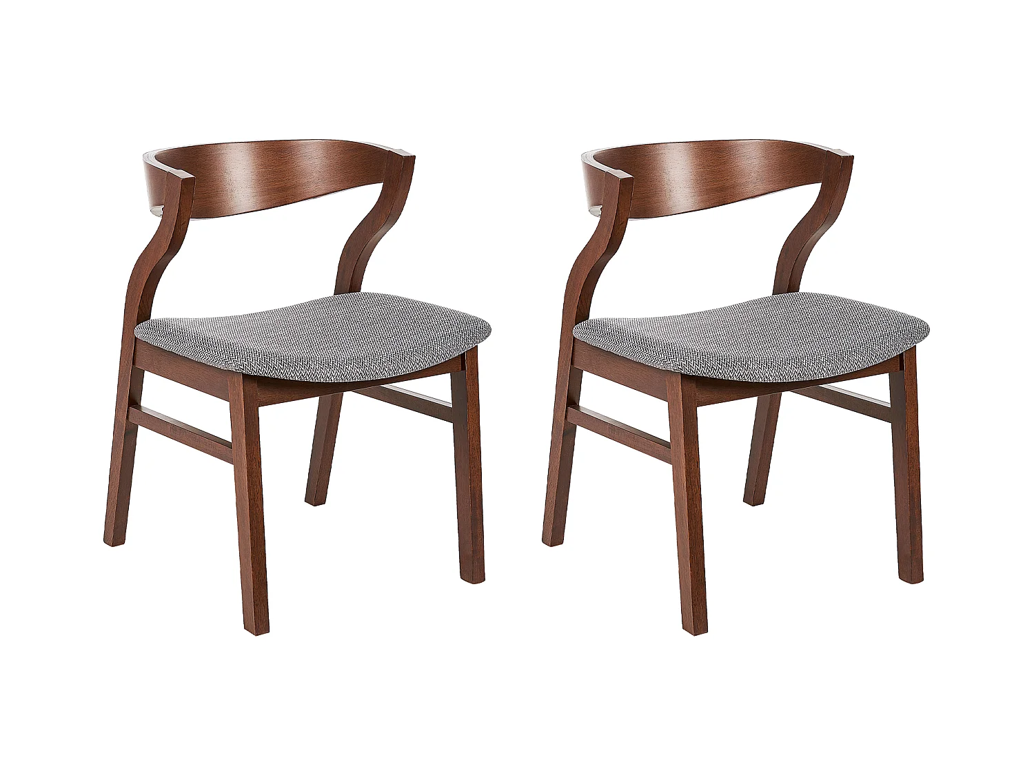Lot de 2 chaises de salle à manger MAROA Bois Gris clair