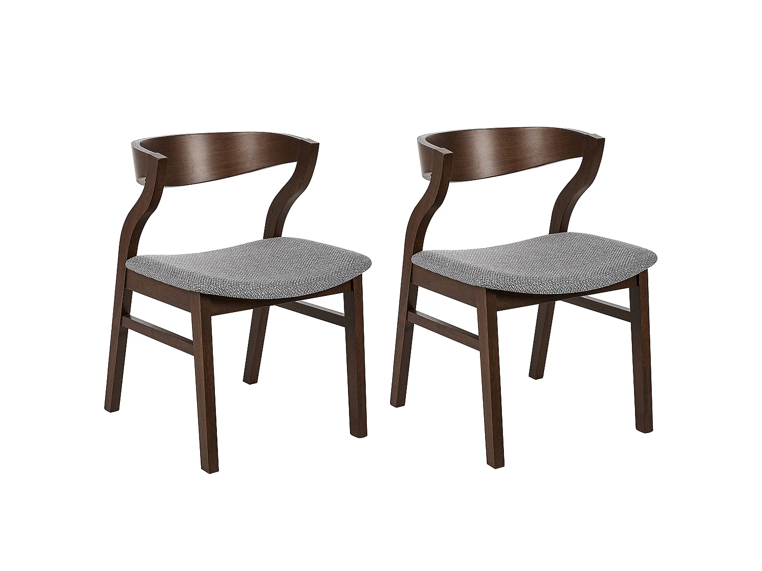 Lot de 2 chaises de salle à manger MAROA Bois Gris clair
