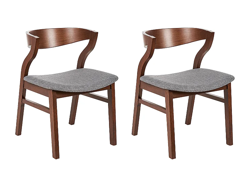 Lot de 2 chaises de salle à manger MAROA Bois Gris clair