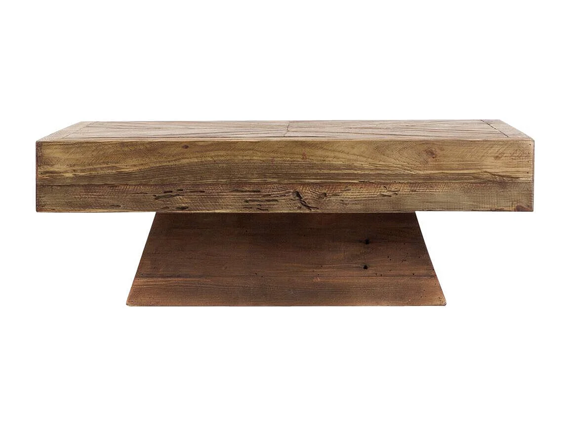 Table basse carrée en bois recyclé Blaise