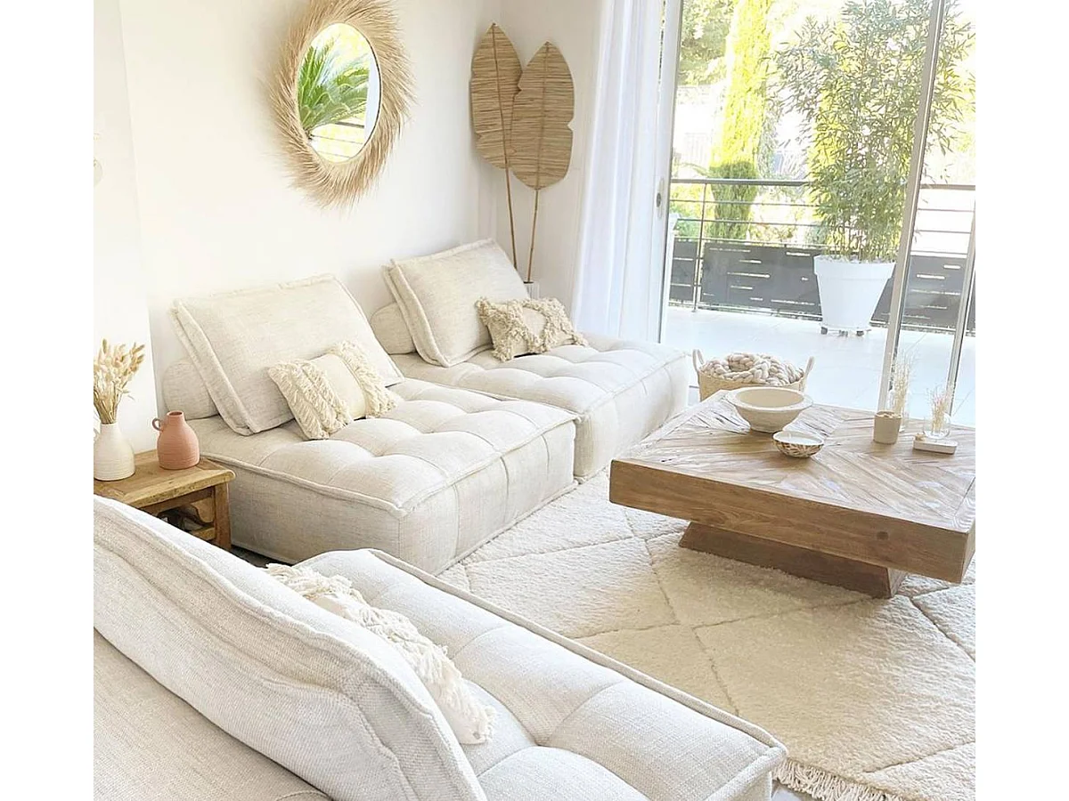 Table basse carrée en bois recyclé Blaise