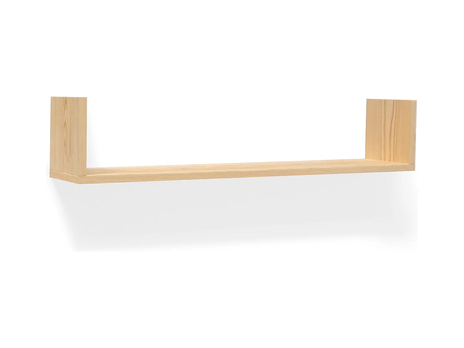 Estantería de madera maciza flotante acabado natural 100cm - KALA - DECOWOOD