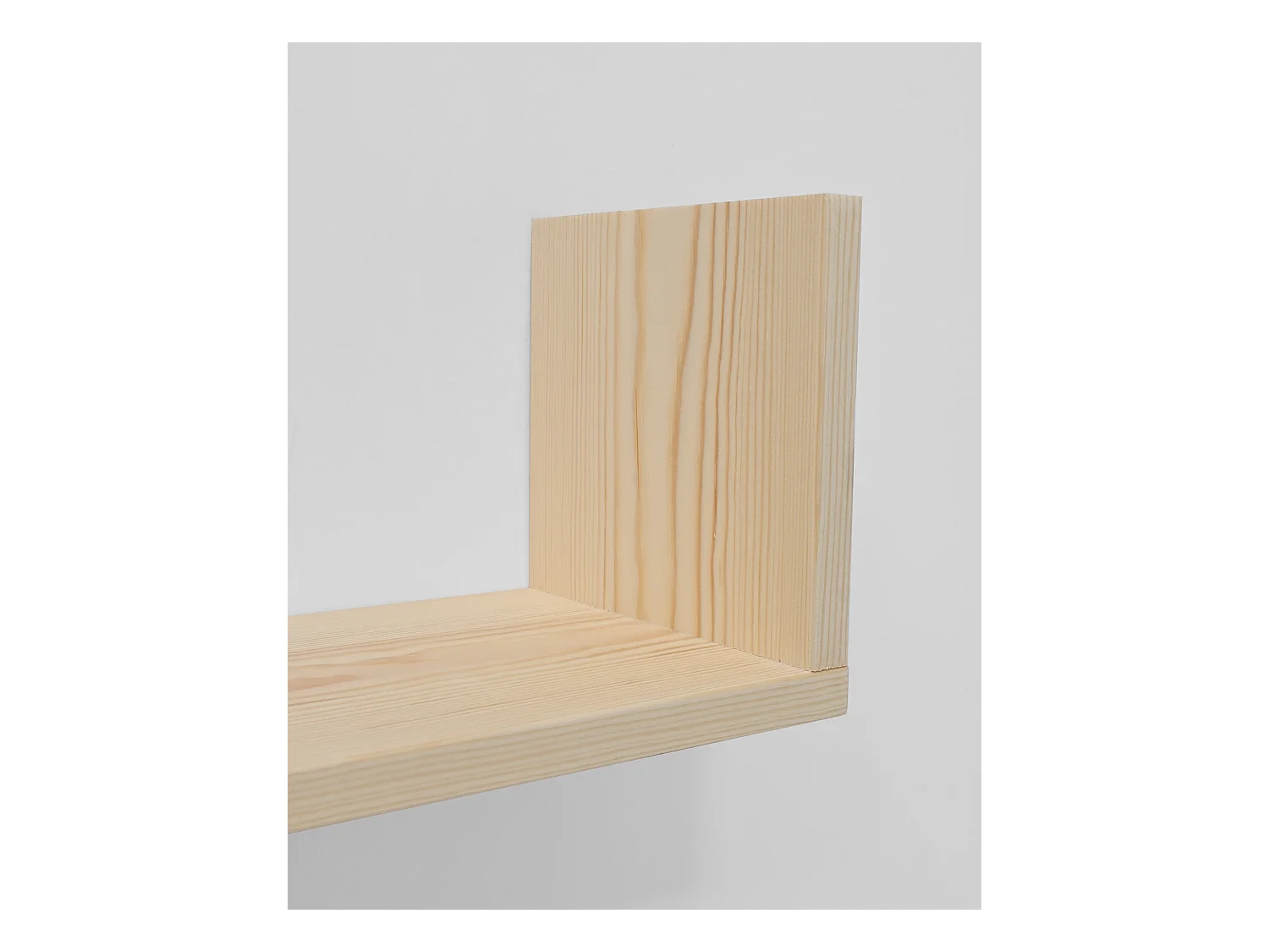 Estantería de madera maciza flotante acabado natural 100cm - KALA - DECOWOOD