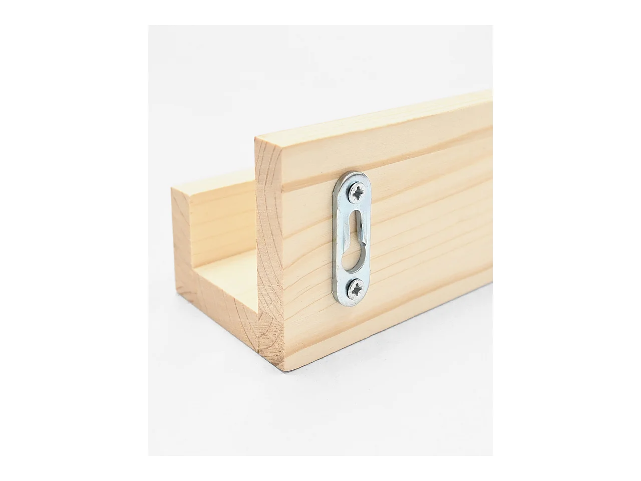 Mensola flottante in legno massello in tono naturale 50x7cm - DUC - DECOWOOD