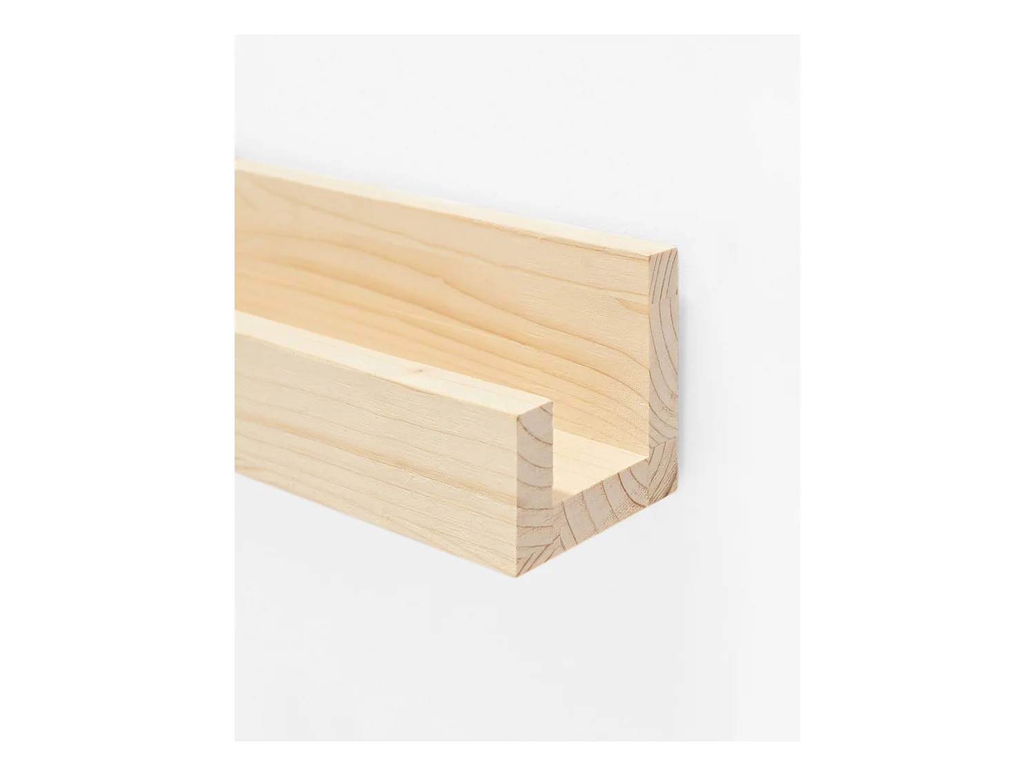 Mensola flottante in legno massello in tono naturale 50x7cm - DUC - DECOWOOD