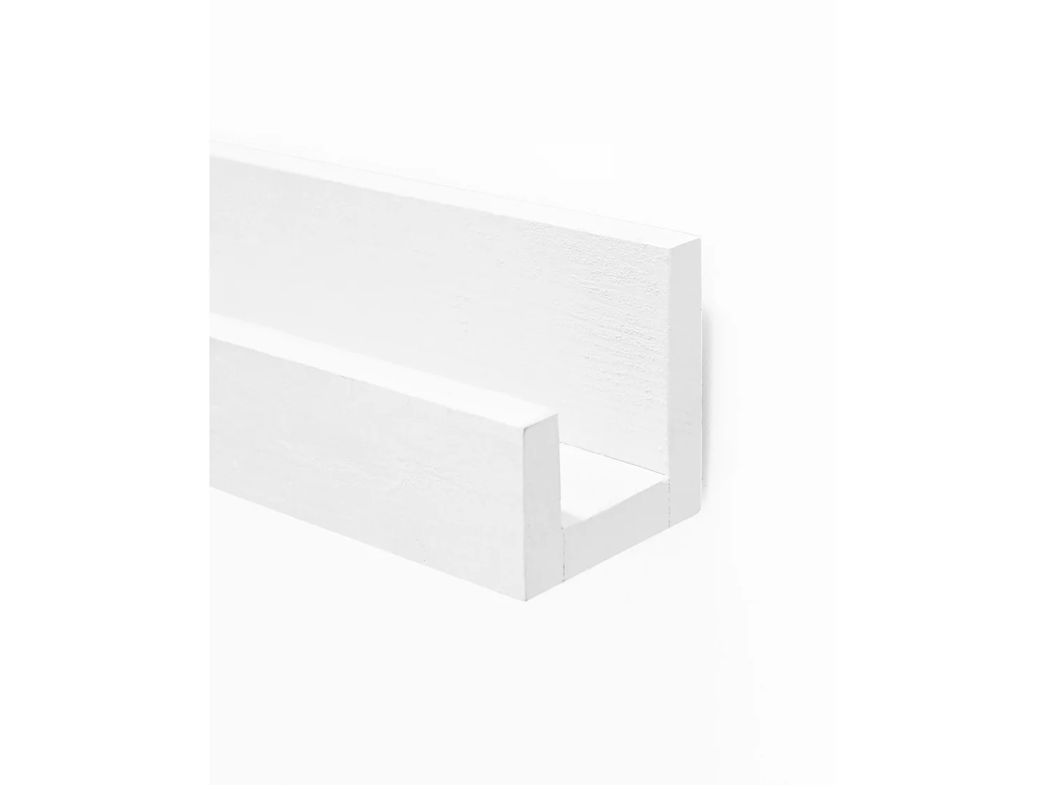 Mensola flottante in legno massello in tono bianco 50x7cm - DUC - DECOWOOD