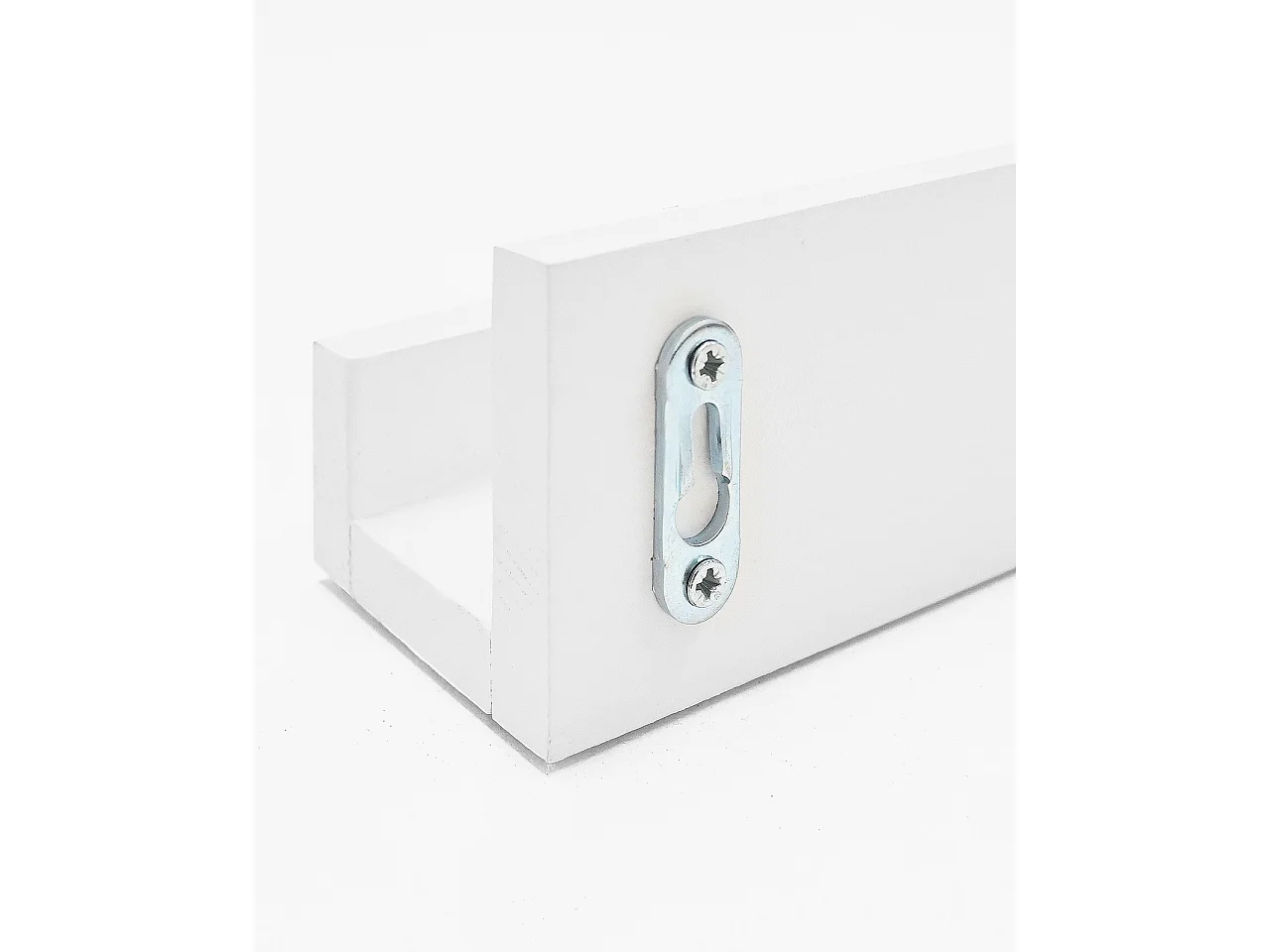 Mensola flottante in legno massello in tono bianco 50x7cm - DUC - DECOWOOD