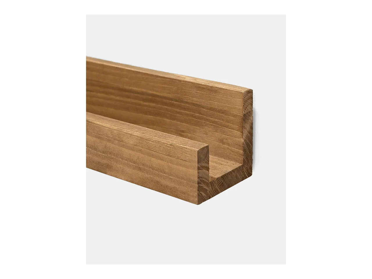 Mensola flottante in legno massello in tono marrone 100x7cm - DUC - DECOWOOD