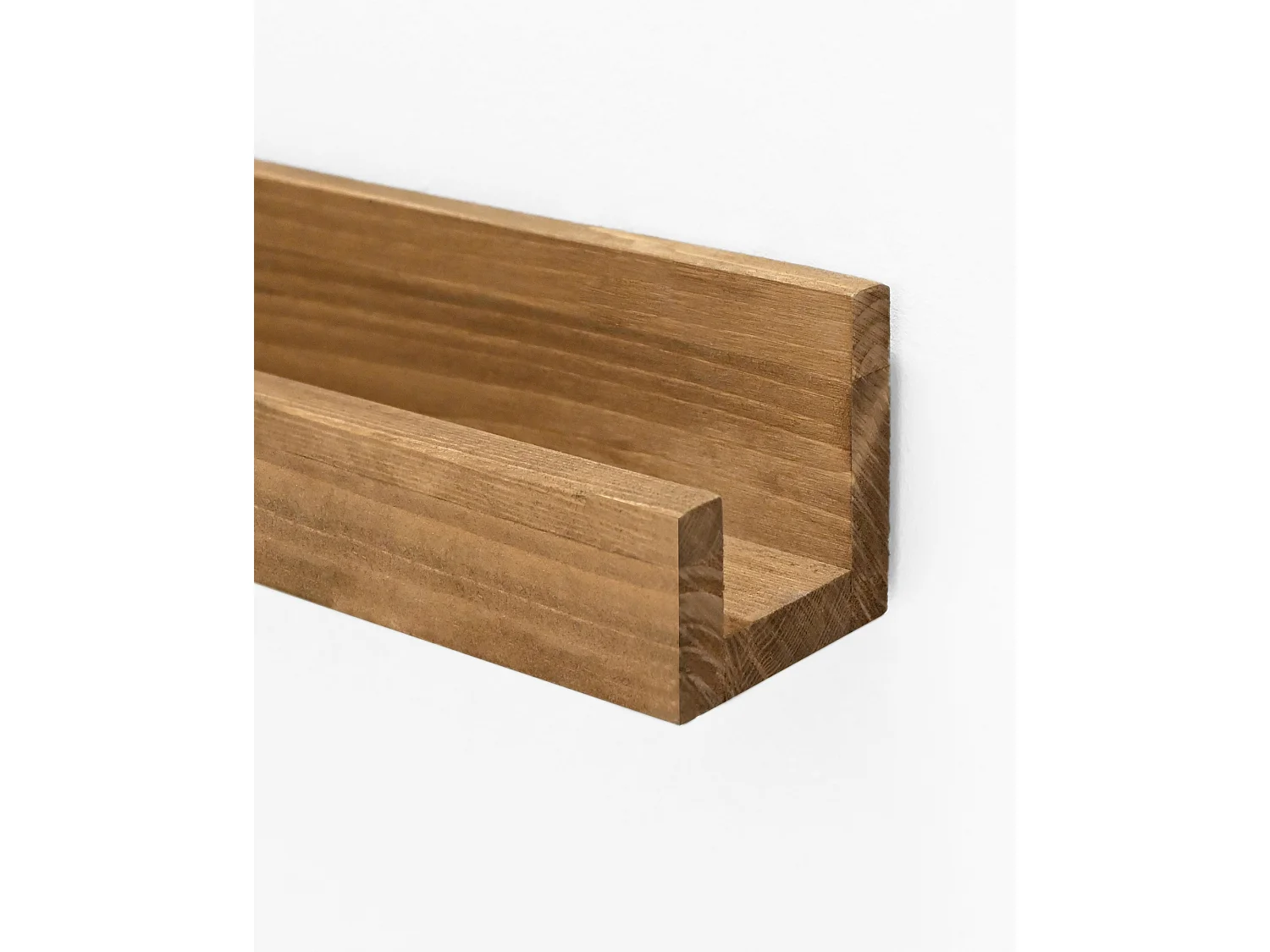 Mensola flottante in legno massello in tono marrone 100x7cm - DUC - DECOWOOD