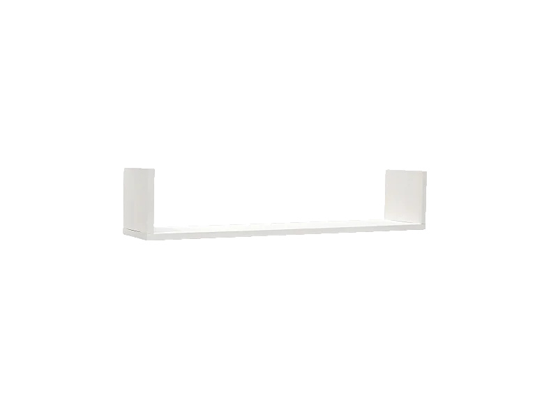 Estantería de madera maciza flotante acabado blanco 100cm - KALA - DECOWOOD
